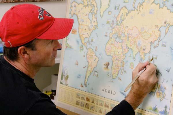 Globetrotting Artist Illustrates Old-World Style Maps, Partners to Build Montana Business - Xplorer Maps