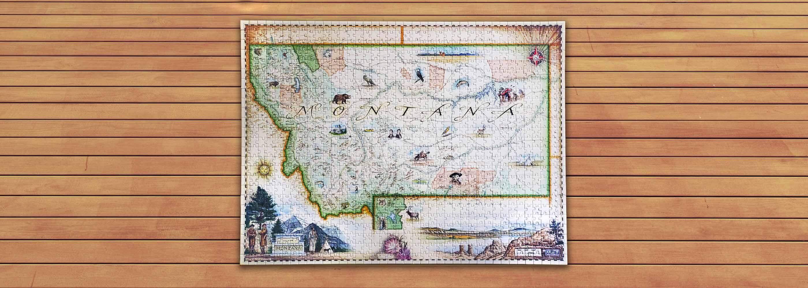 1000 Islands Map Jigsaw Puzzle – 1000 Pieces, Hand-Drawn Art, 25.4x19.8 Inches, Includes Poster, Ages 8+