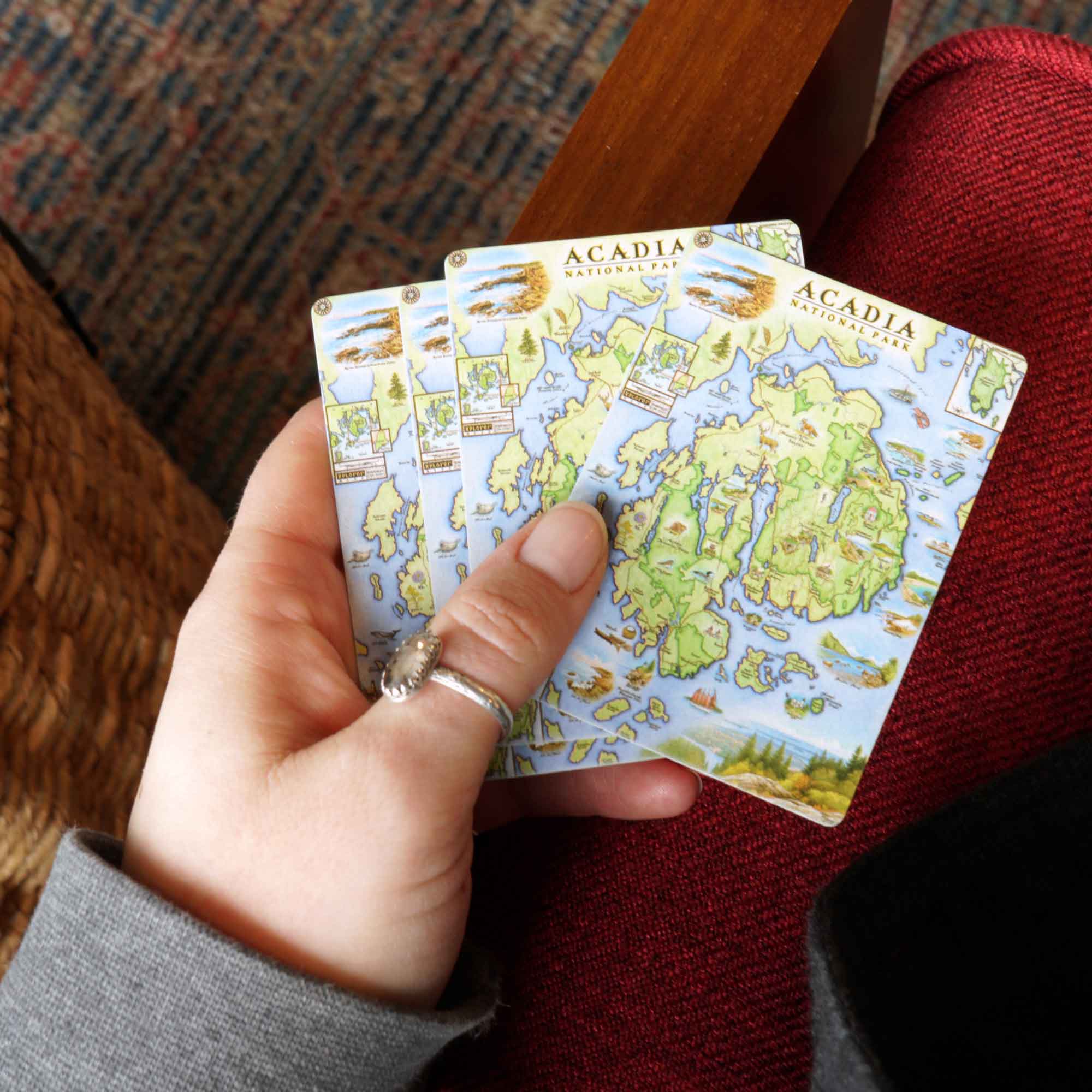 Acadia National Park Map Playing Cards
