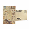 Capitol Reef National Park Map wooden postcard in earth tone colors featuring hand-drawn illustrations of The Castle, Hickman Bridge, and surrounding landscapes.