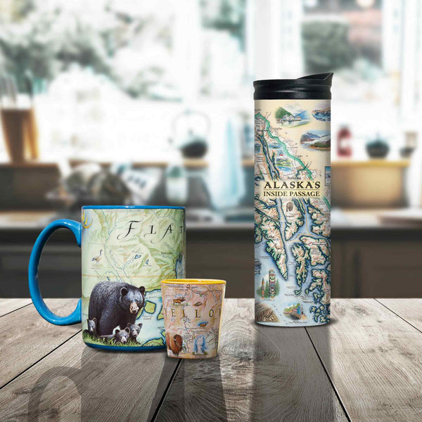 Xplorer Maps Drinkware - Ceramic Mug, Ceramic Shot glass, Stainless Steel Travel Mug