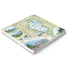 Hand-drawn Lake Tahoe map on a 6x6 natural stone trivet by Xplorer Maps.