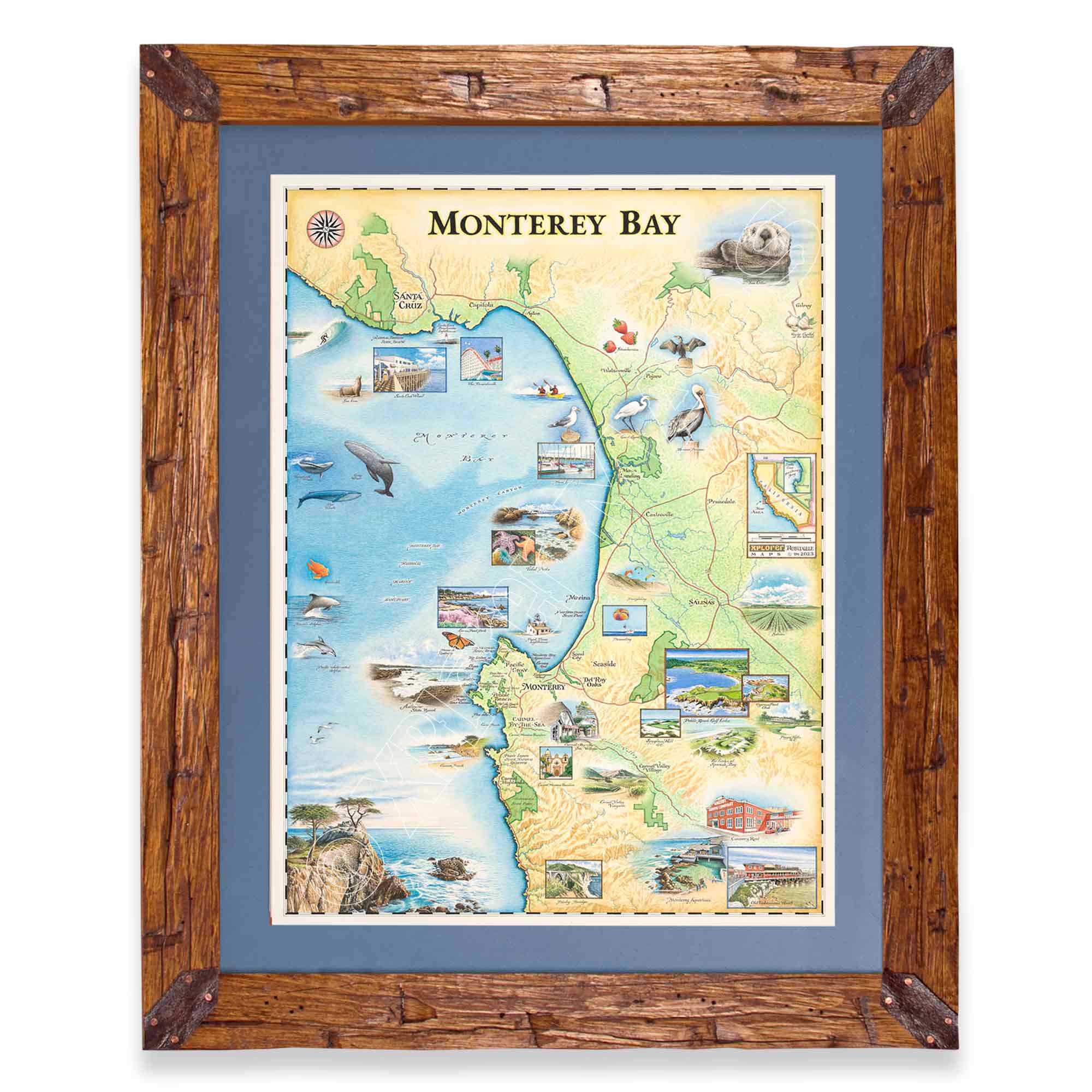 Monterey Bay Hand-Drawn Map