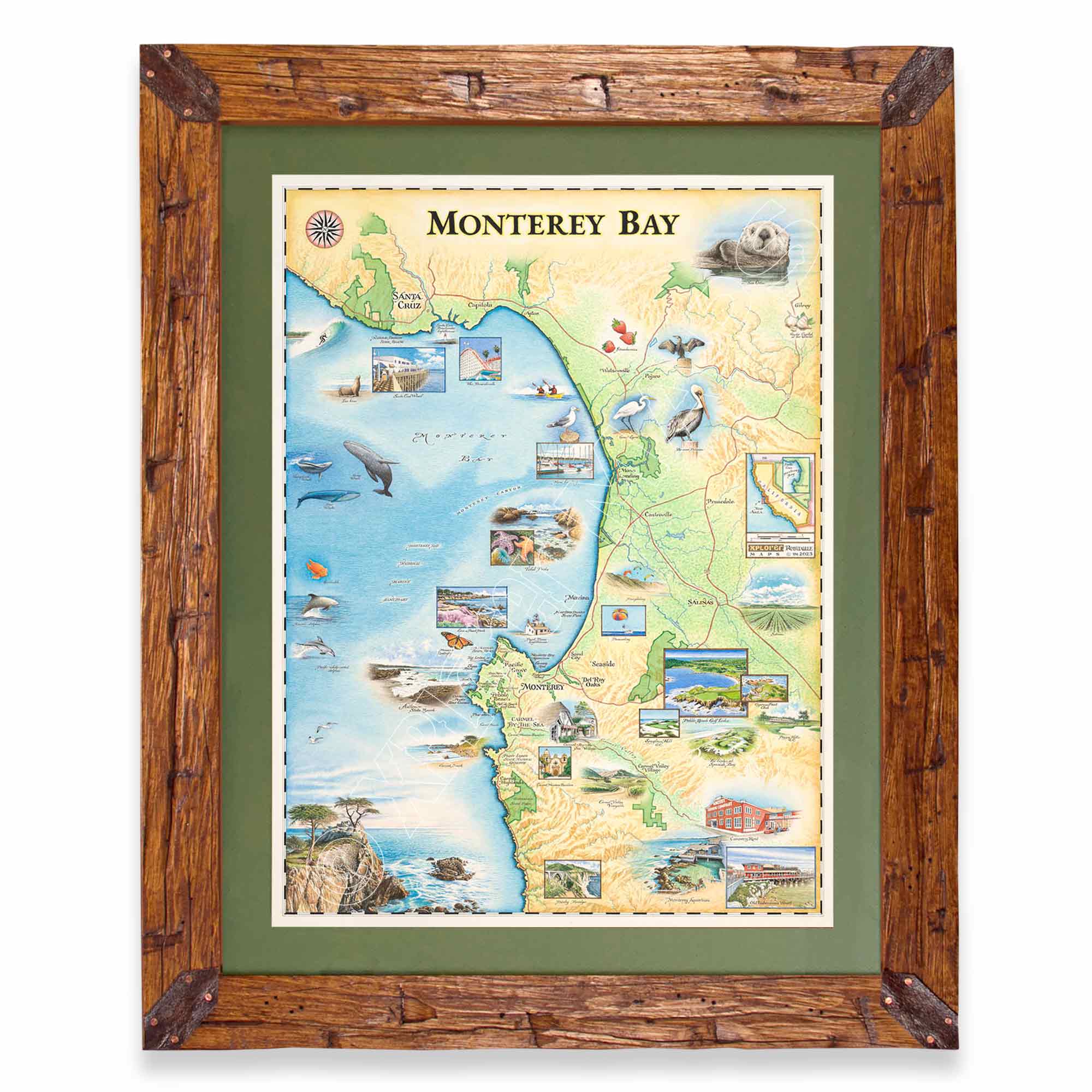 Monterey Bay Hand-Drawn Map