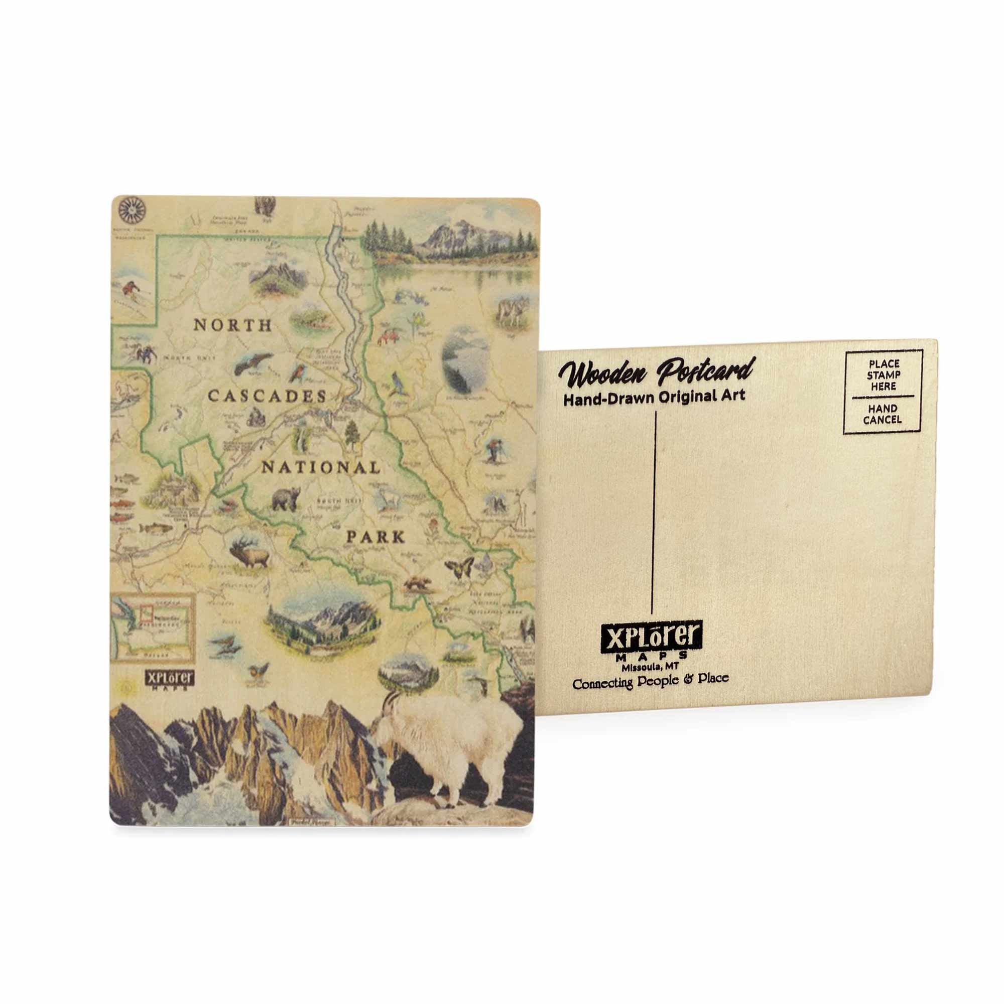 North Cascades Wood Postcard
