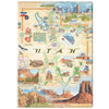 Utah State Map Magnets featuring intricate details of popular cities, iconic landmarks such as Arches National Park and Bryce Canyon, and vibrant flora and fauna indigenous to the region.