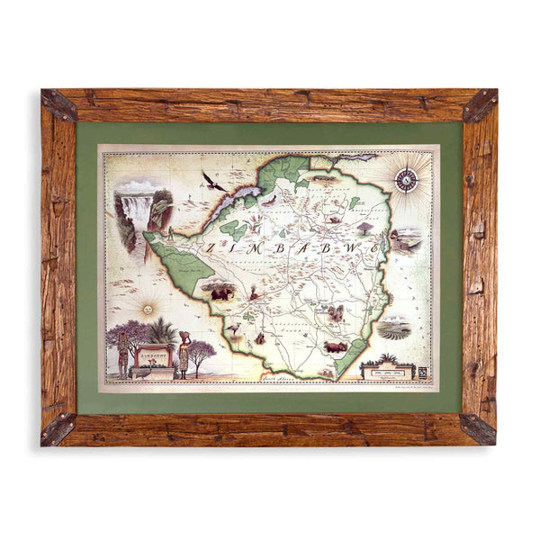 Zimbabwe Hand-Drawn Map