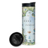 Lake Tahoe Map travel drinkware by Xplorer Maps. The map features the land's topography along with the area's flora and fauna, such as Emerald Bay, Cove Rock, Thunderbird Lodge, and Cal Neva Lodge & Resort.