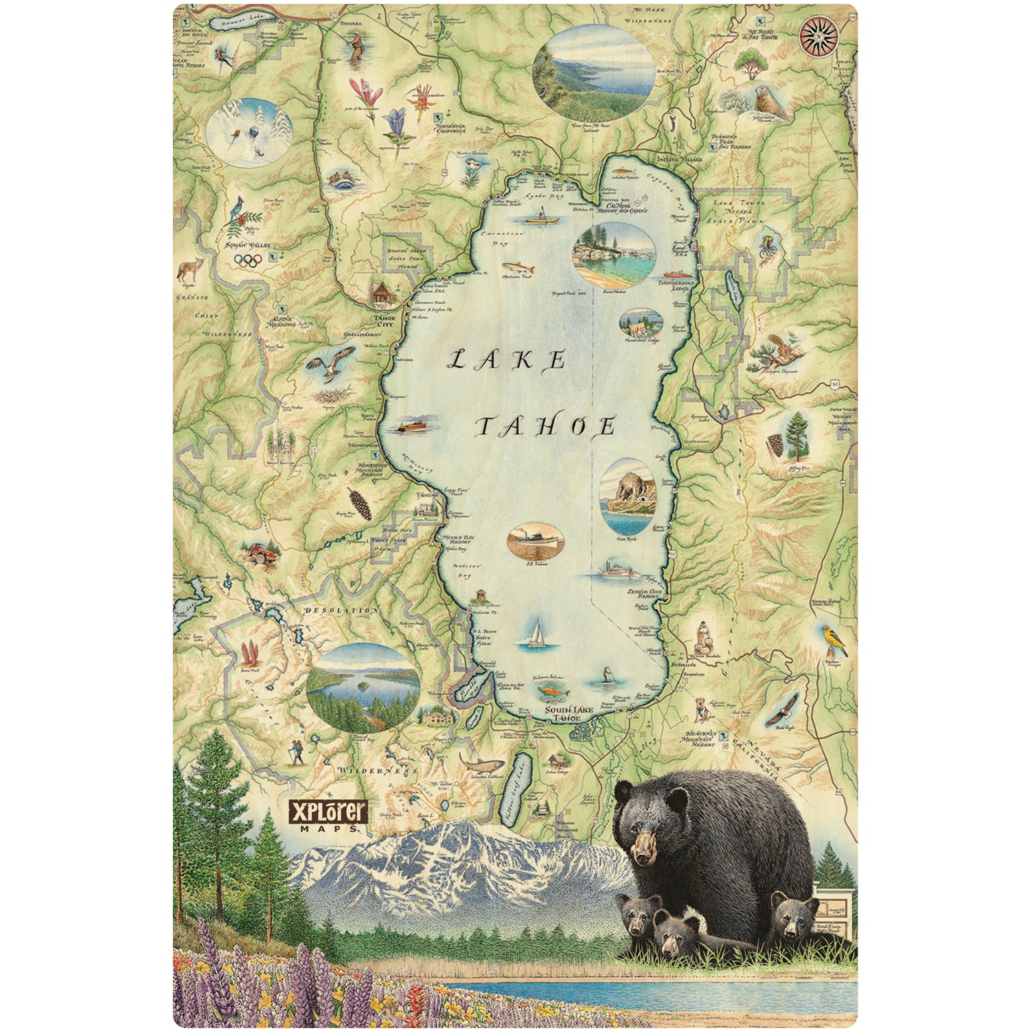 Lake Tahoe wood sign