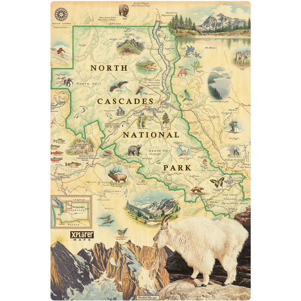 North Cascades Wood Sign