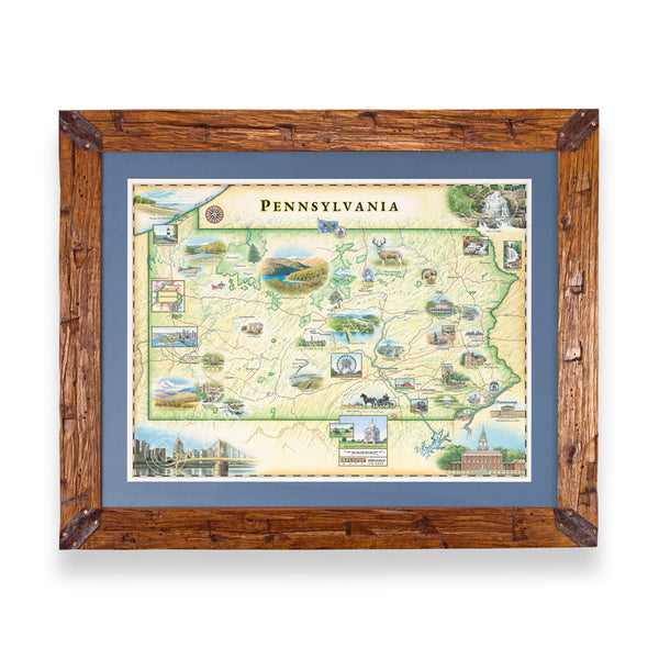 Pennsylvania State Hand-Drawn Map