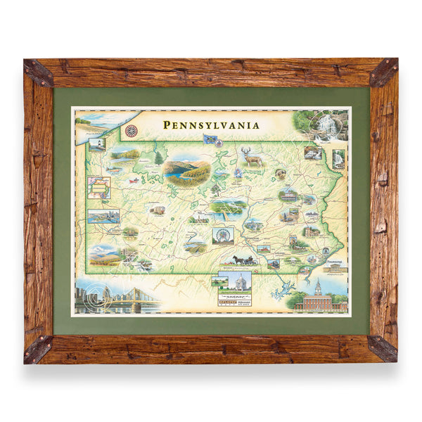 Pennsylvania State Hand-Drawn Map