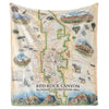 Red Rock Canyon map blanket with unique artwork.