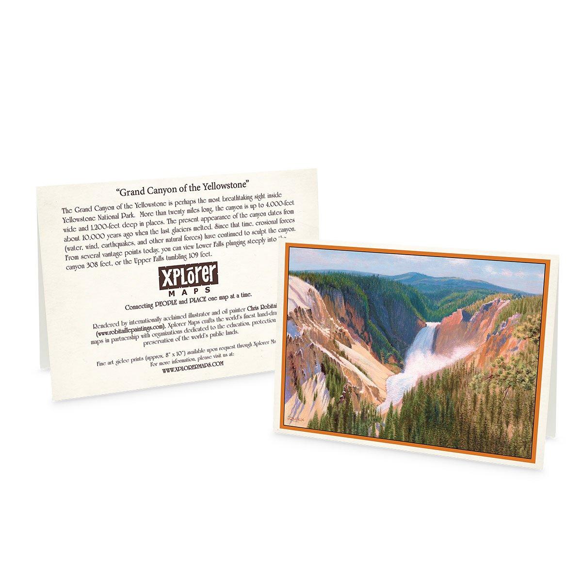 Grand Canyon of the Yellowstone Notecards - Set of 12 - Xplorer Maps