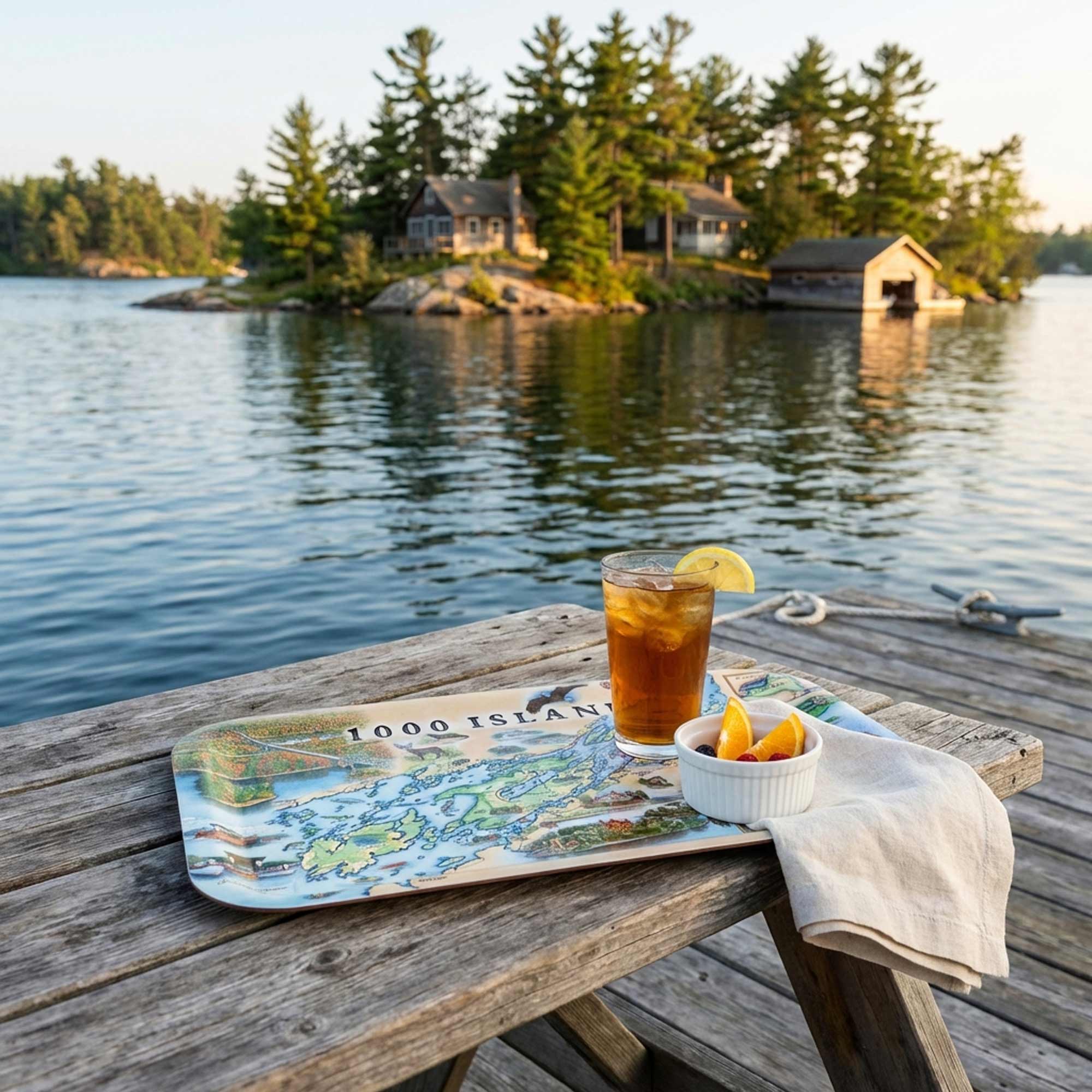 1000 Islands Map Serving Trays