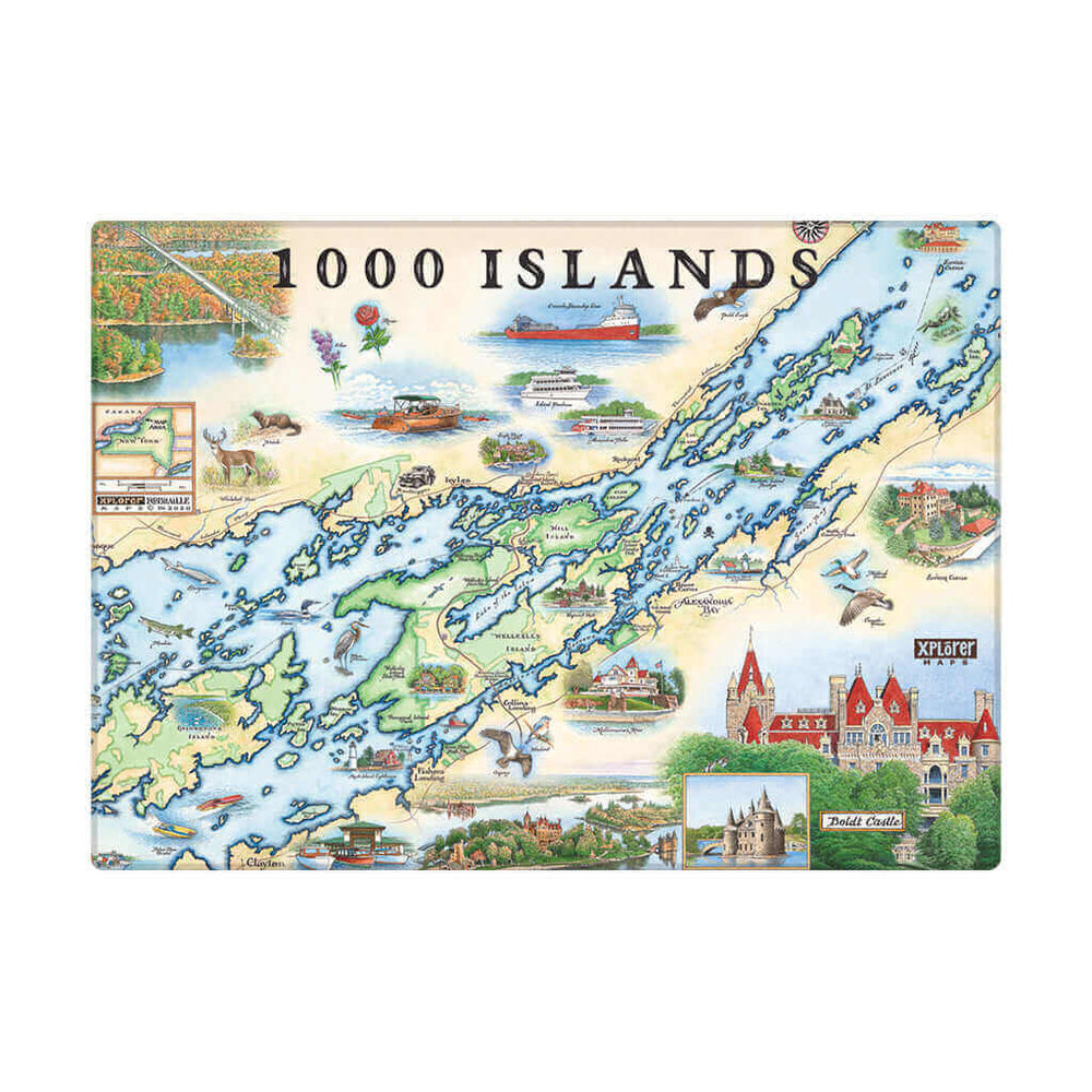 1000 Islands Map Magnets