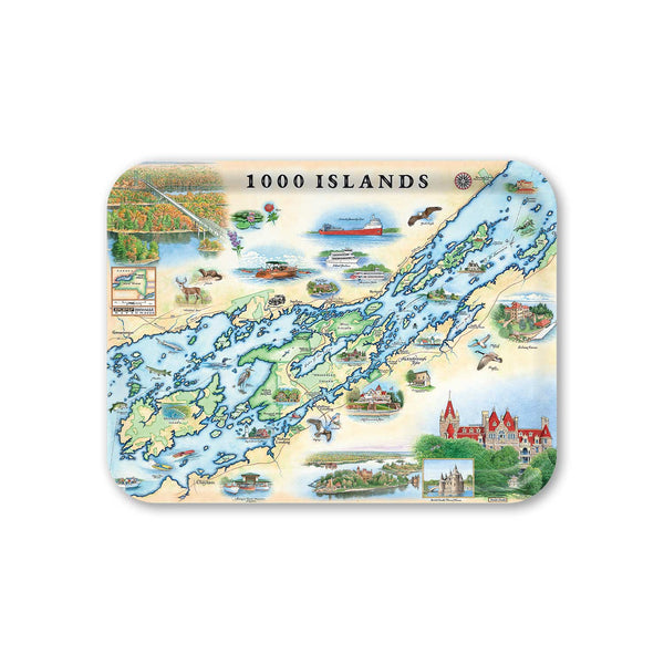 1000 Islands Map Serving Tray