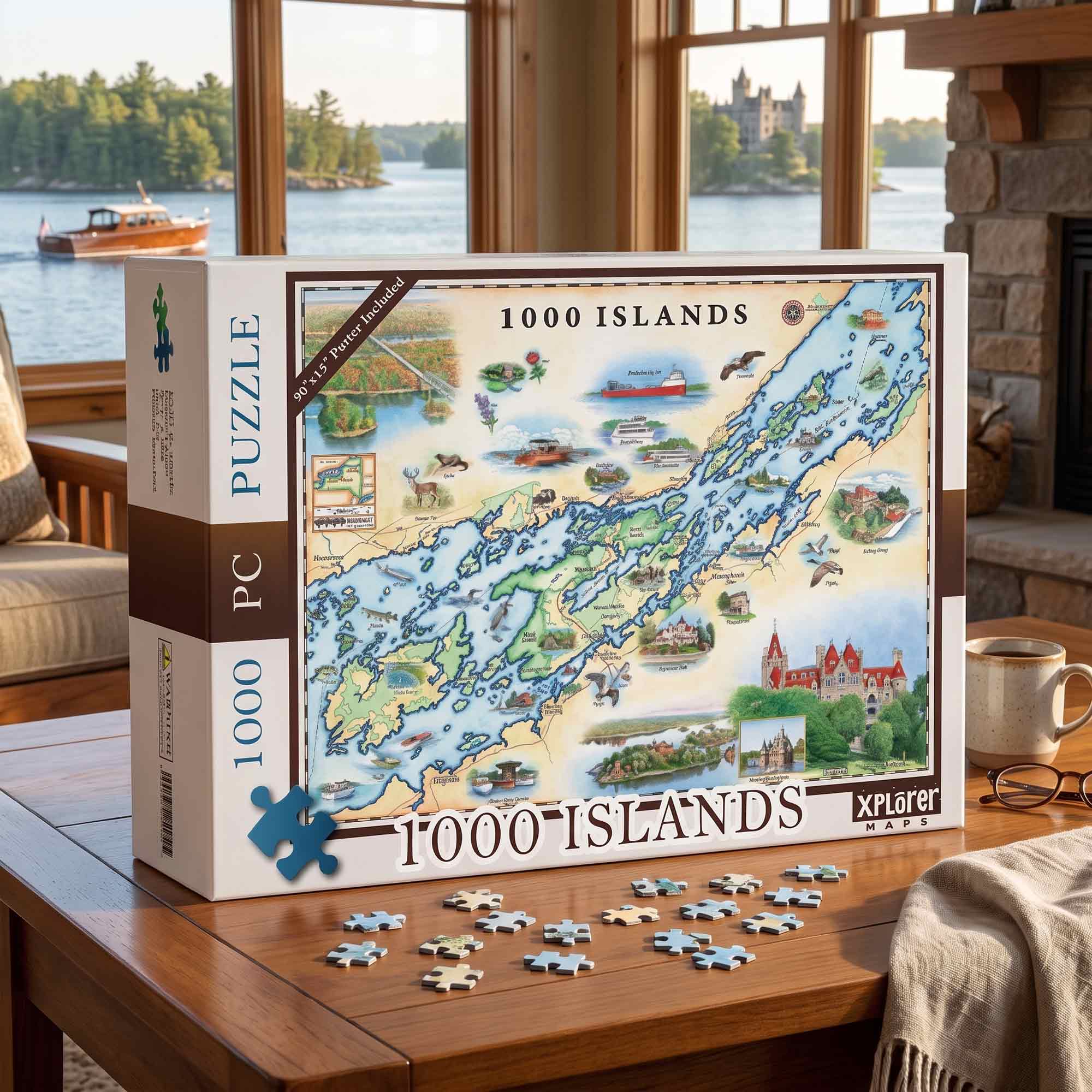 1000 Islands Map Jigsaw Puzzle - 1000 Pieces
