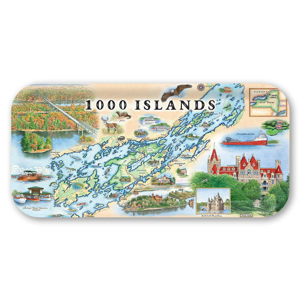 1000 Islands Map Serving Tray