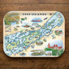 Serving Tray Map of the 1000 Islands on a wooden surface