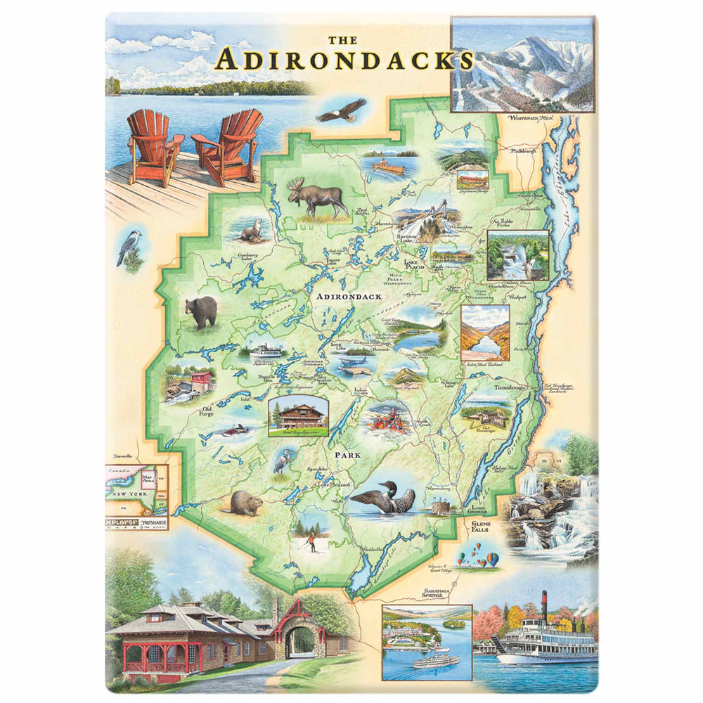 Adirondacks Map Magnets