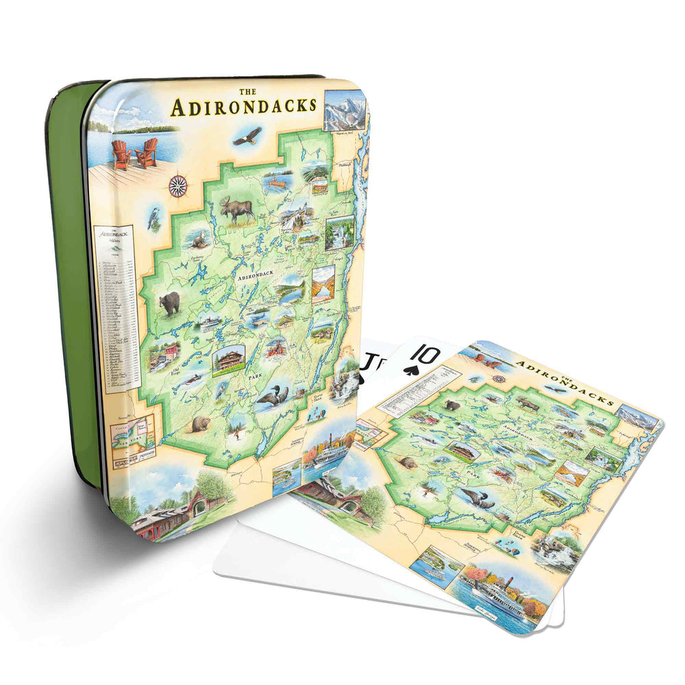 Adirondacks Map Playing Cards