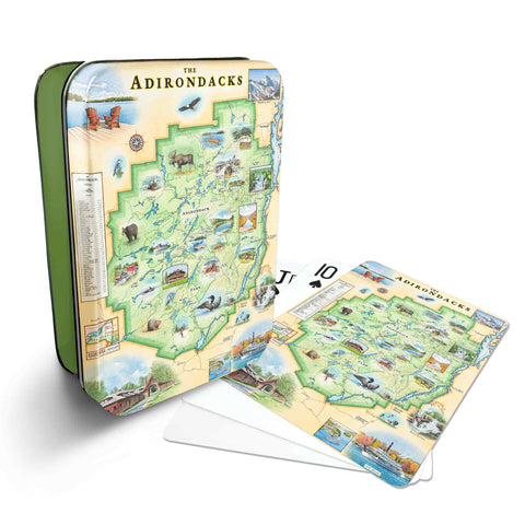 Adirondacks Map Playing Cards