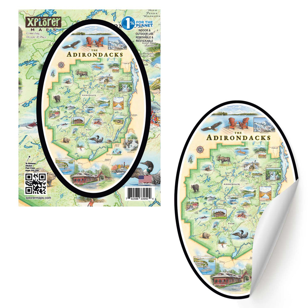 Adirondacks Map Sticker