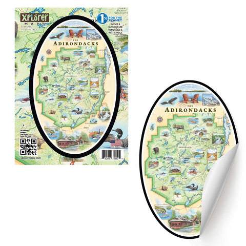 Adirondacks Map Sticker