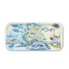 Small Serving Tray Map of Alaska with illustrations on a white background