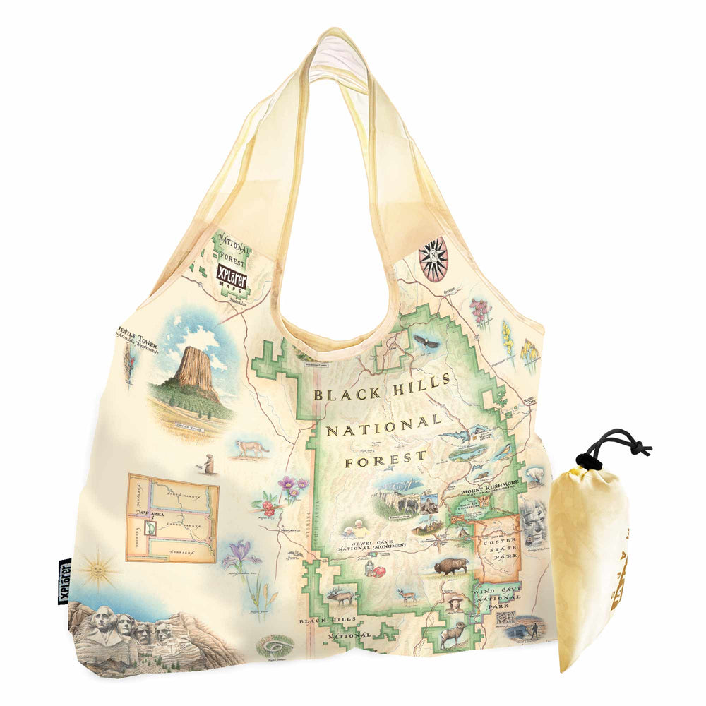 Black Hills National Forest Map Pouch Tote Bag