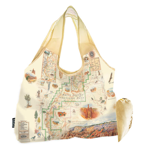 Bryce Canyon National Park Map Pouch Tote Bag