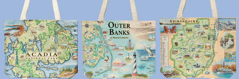Canvas Tote Bag Bundle - 4 for $80 - Xplorer Maps