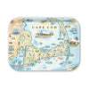 Medium Serving Tray Map of Cape Cod with various icons and landmarks on a decorative tray.