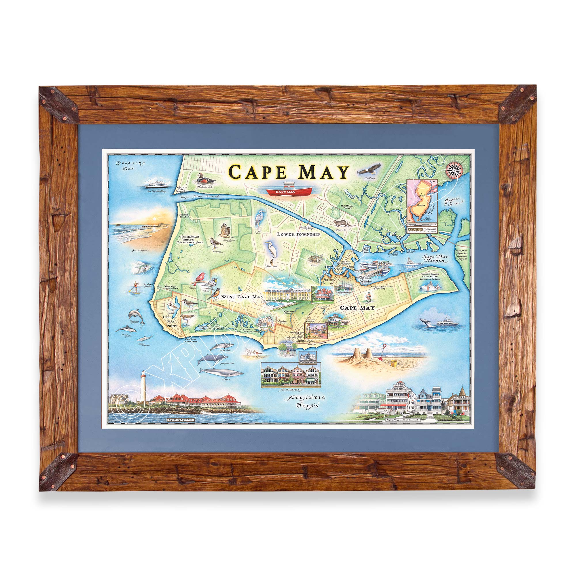 Cape May Hand-Drawn Map