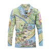 Hoodie with a map design of Cape May, New Jersey on a white background