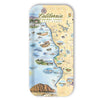 Small Serving Tray Map of California Central Coast State Parks with scenic illustrations on a white background