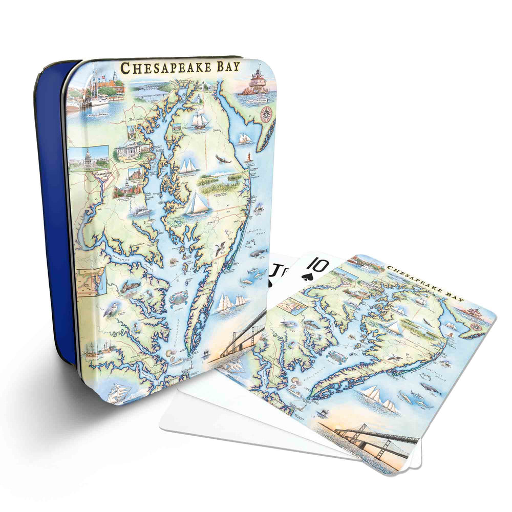 Chesapeake Bay Map Playing Cards