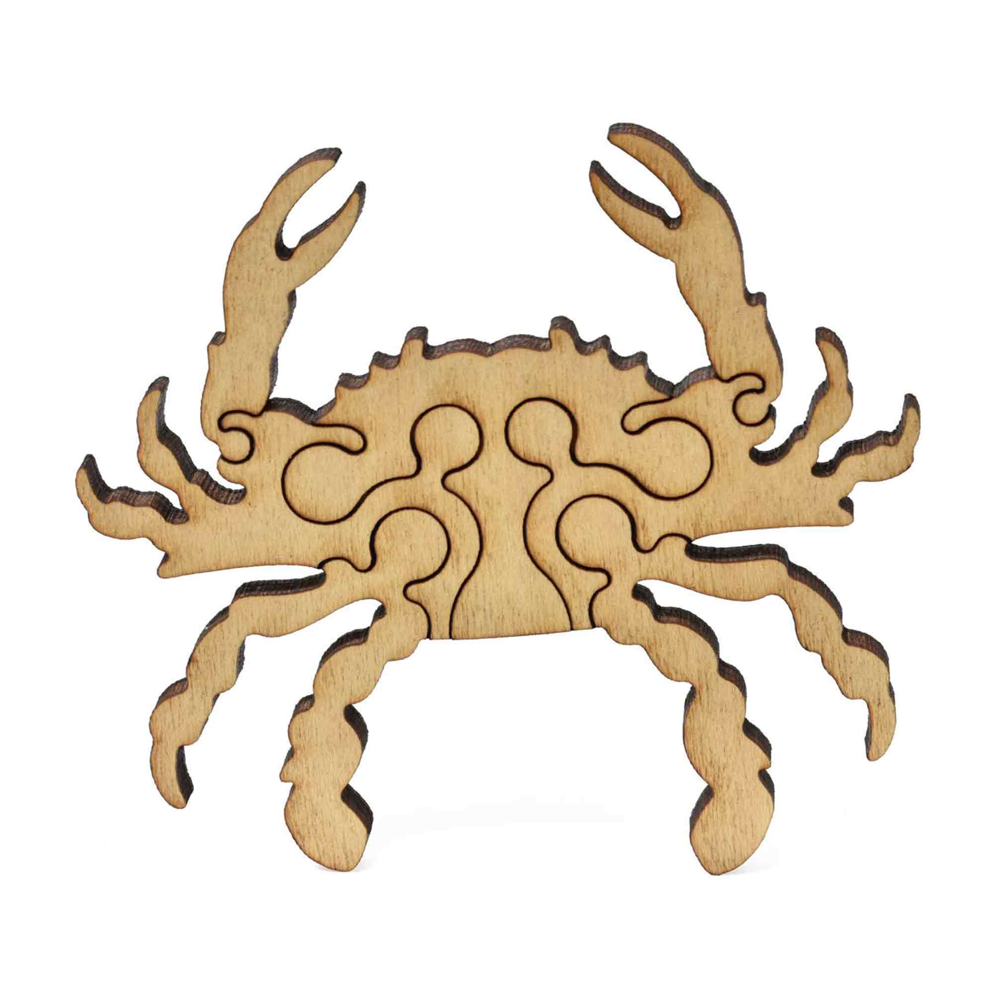 Xplorer Maps Wood Puzzle piece of a crab. 
