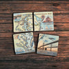 Chesapeake Bay Natural Stone Coasters - Set of 4