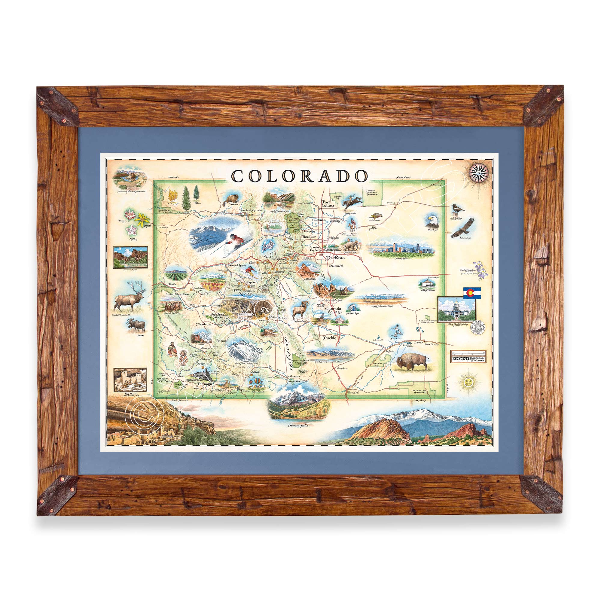 Colorado State Hand-Drawn Map