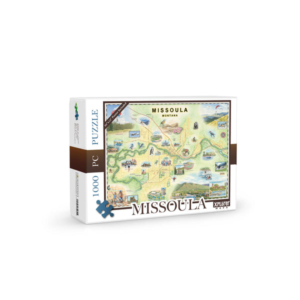 1Costa Rica Map Jigsaw Puzzle box front showing 1000 pieces and map design