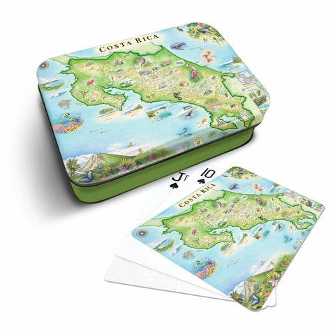 Costa Rica Map Playing Cards