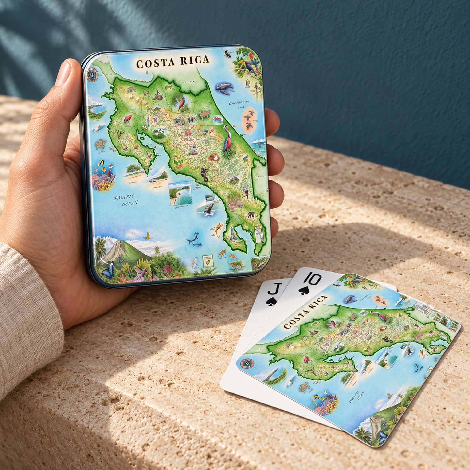 Costa Rica Map Playing Cards