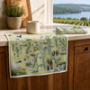 Finger Lakes Map Kitchen Towel