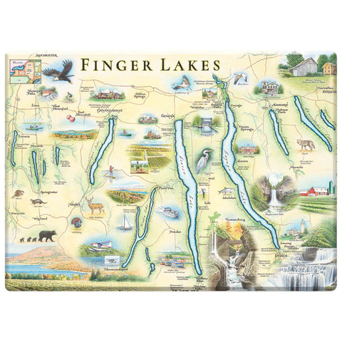 Finger Lakes Map Magnet