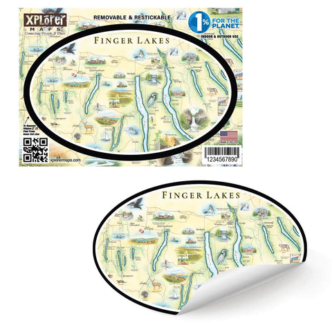 Finger Lakes Map Sticker