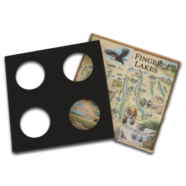 Finger Lakes Natural Stone Coasters - Set of 4