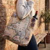 Flathead Lake Map Canvas Tote Bag