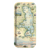 Small Serving Tray Map-themed phone case with illustrations of animals and scenery on a beige background